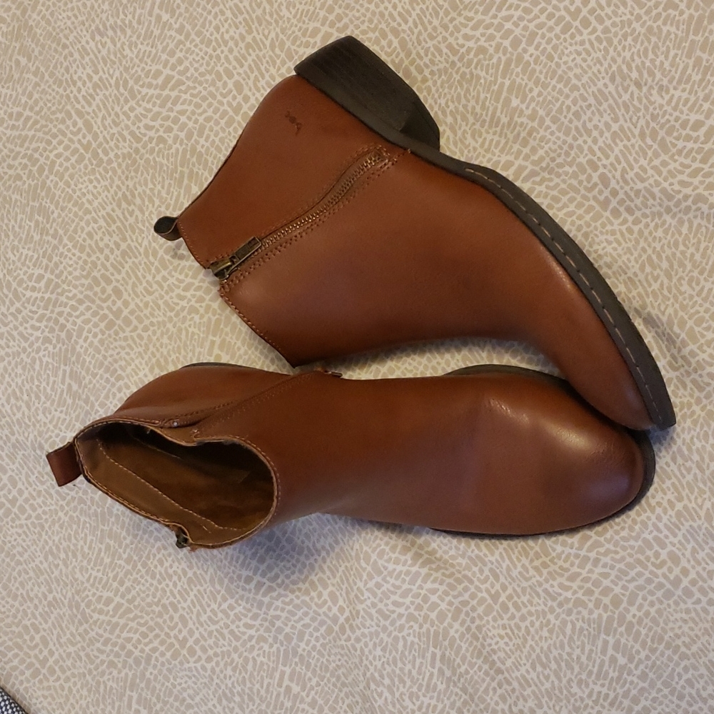 B.O.C. barely worn.  Size 9.5. Medium brown ankle boot booties